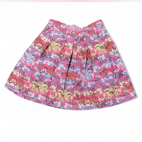 bebe Dresses & Skirts - bebe Pink Floral A-Line Skirt